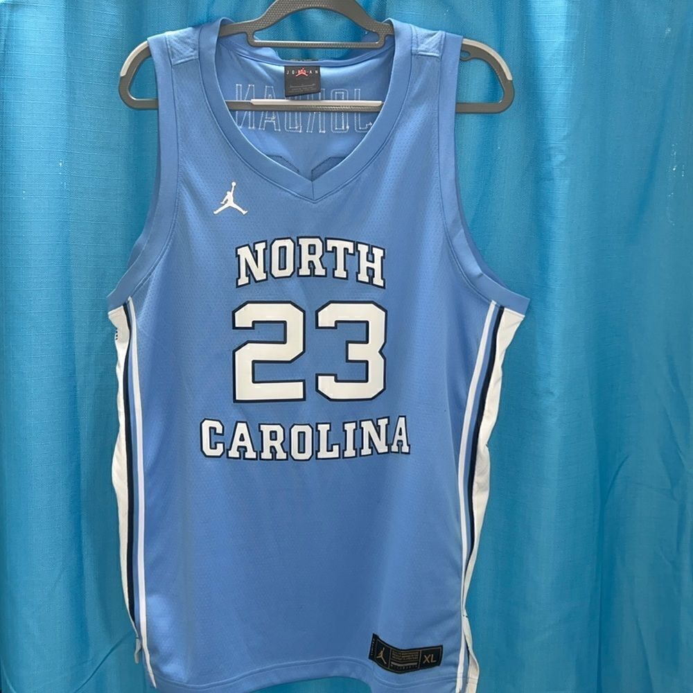 Jordan UNC Tar Heel jersey blue white